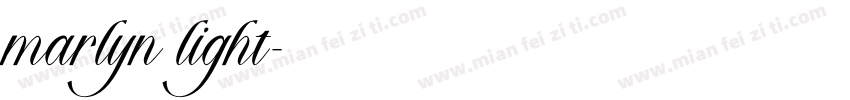 marlyn light字体转换